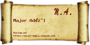 Major Adél névjegykártya